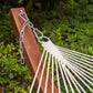 Lazy Daze Hammocks Double Rope Hammock, 2 Person Traditional Outdoor Hand Woven Cotton Rope Hammock with Spreader Bar, Carabiners, Tree Straps, Chains for Patio Yard - Max 450 Lbs, Natural