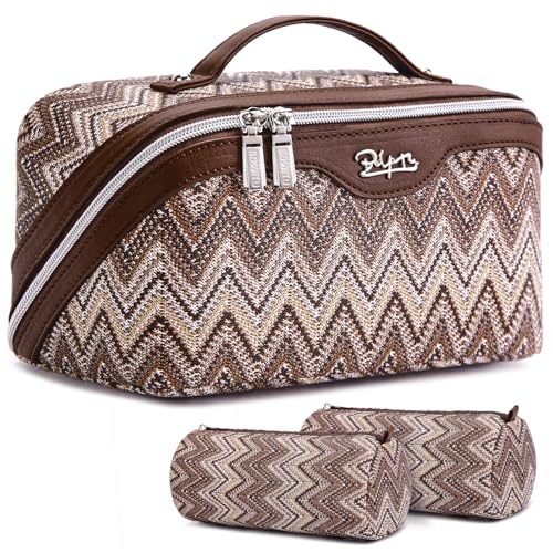 Travel Makeup Bag Cosmetic Bags for Women (3 Count)