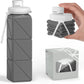 Collapsible Water Bottles Flexible Bpa Free Silicone Reusable Foldable Water Bottle,Durable Lightweight Leak-Proof Compact Water Bottles For Travel Hiking Yoga Running Outdoor Sports