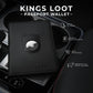 Kings Loot Passport Holder Wallet | RFID Blocking Leather Travel Wallet with Built-in Airtag Holder | Holds 1-6 Cards & Passport | Easy Pull Tab | Travel Wallets (Onyx Black)