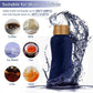 Collapsible Water Bottles,650ml,Leak Proof,Reuseable BPA Free Silicone Foldable Water Bottles,Durable Lightweight for Travel Gym Camping Hiking,Compact Size Portable Sports Water Bottle (Deep Blue)