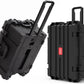 Waterproof Hard Case,27 x 20 x 13 Inch, Equipment Rolling Hard Case with Foam/Wheels/Retractable Handle for camera, Drone,tool, electronics,Shockproof, TSA Friendly, Inner 21.6"X 14.6"X10.2"