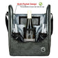 Insulated Wine 3 Bottle Carriers Tote Travel Cooler Gift Bag For Airplane Liquor With Padded Shoulder Strap