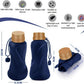 Collapsible Water Bottles,650ml,Leak Proof,Reuseable BPA Free Silicone Foldable Water Bottles,Durable Lightweight for Travel Gym Camping Hiking,Compact Size Portable Sports Water Bottle (Deep Blue)