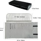 Velvet Travel Jewelry Case Roll Bag Organizer for Necklace Bracelet Earrings Ring (Black) (grey and black)