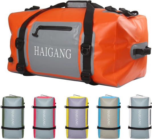 110L Waterproof Duffel Bag Travel Dry Bag, Large Capacity, Adjustable Thickened Straps and Handles, Zip Closure, Air Valve, Fully Waterproof, Perfect for Boating, Rafting, Motorcycle Kayaking - Roamly