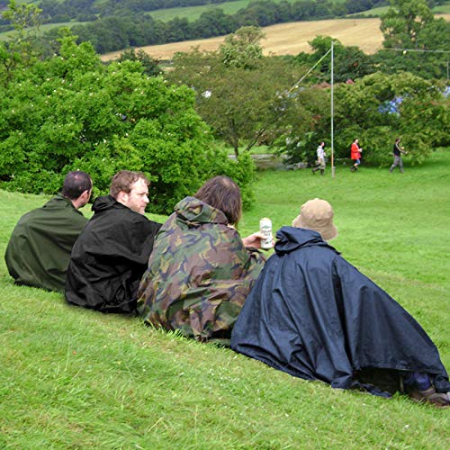 Hooded Rain Poncho for Adult Waterproof Lightweight Raincoat