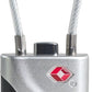 Travel Luggage Locks TSA Approved, Small Combination Padlock with Cable, Combo TSA Lock for Suitcase, Locker & Gym, Cabinet, Bag Zipper, Lock with Code for Travel Accessories (Silver)