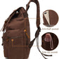 AUGUR High Capacity Canvas Vintage Backpack - for School College Hiking Travel 12-17" Laptop