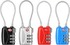 ZHEGE Luggage Locks TSA Approved 4 Pack Cable Padlocks for Suitcase, Baggage, Backpack, Pistol Case (Multiple Colors)
