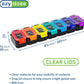 EZY DOSE Weekly (7-Day) Daily Pill Planner, Medicine Case, Vitamin Organizer Container, Waterproof Locking Compartments to Secure Prescription Medication and Prevent Accidental Spilling, Rainbow