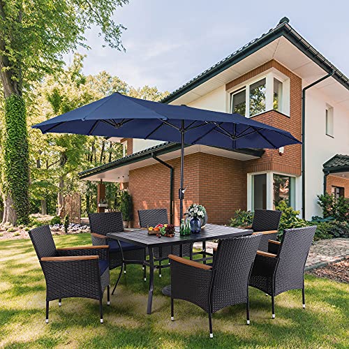 High Back Wicker Patio Dining Chairs Set of 6 (6 Count)