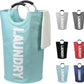 DOKEHOM 125L X-Large Collapsible Washing Laundry Basket Bag (7 Colors) for Bedroom, Fabric (Light Blue, XL)
