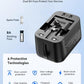 Universal Travel Adapter with 2 PD20W USB-C & 2 QC18W USB-A Ports, Fast Charging International Power Plug Adapter, All-in-One Worldwide Adaptor Converter Wall Charger for US EU UK AUS Asia