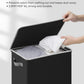 SOLEDI Slim Laundry Hamper with Lid, Narrow Laundry Basket with Removable Bags, Dirty Clothes Hamper with handle, Small Hamper perfect for Laundry room, Bathroom, Bedroom, Small spaces. 70L Black