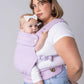 Mabē Monarch Ergonomic Baby Carrier – Premium Cotton Soft Structured Newborn to Toddler Carrier with Hip-Healthy Design, 3 Carry Positions (7-35lbs), Lightweight & Breathable, (Lilac Skies)