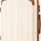 Coolife Luggage, Suitcase with Durable and Lightweight, Checked Luggage with ABS Hardshell, Dual Spinner Wheels, TSA Lock, and YKK Zipper (apricot white, M(24in))