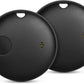 Geevon Smart Tag-2 Pack Bluetooth Tracker Work with Apple Find My (iOS Only).Item Finder for Keys, Wallet,Backpack, Luggage (2P Black)