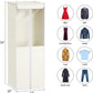 Univivi Garment Bags for Hanging Clothes, 2 Pack Large Clothes Storage Bags Closet Organizer with Clear Window, Premium Hanging Garment Storage Bag for Suits, Coats, Dresses, 54" (Beige)
