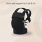 Cub & Co Ergonomic Baby Carrier Newborn to Toddler – 4-in-1 Adjustable with Head Support, Breathable Fabric, Padded Waistband & Travel-Ready Foldable Design (Black)