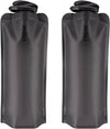 Vapur Collapsible Water Bottle With Carabiner, Compact Bottle Folds Flat For Hydration On The Go, Ideal for Traveling, Hiking or Camping, 34 Ounce, Blackout, Pack of 2
