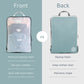 Large Packing Cube Set with See Through Mesh- Compression Packing Cubes Travel Organizers by TRIPPED Travel Gear (Dusty Teal)