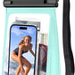 Large Waterproof Phone Pouch [with Sealing Strip], Cell Phone Dry Bag for iPhone Galaxy All Phones, Floating Water Proof Bag for Beach Water Park Green