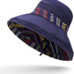 Women Wide Brim Sun Hats Metal Wired Edge Summer UV Protection Beach Fishing Hat for Hiking Garden Travel Chin Strap