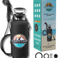Pressurized Camping Shower (8L/2.1 Gal) – Portable Beach Shower for Surfing, Camping & Van Life – Outdoor Rinse Kit with Hand Pump & 10 Spray Modes – Portable Water Sprayer Pets & Gear | AVANTI CAMP