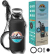 Pressurized Camping Shower (8L/2.1 Gal) – Portable Beach Shower for Surfing, Camping & Van Life – Outdoor Rinse Kit with Hand Pump & 10 Spray Modes – Portable Water Sprayer Pets & Gear | AVANTI CAMP