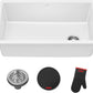 KRAUS Forteza 32-inch Granite Undermount Single Bowl White Kitchen Sink, KGU-55WHITE