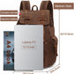 AUGUR High Capacity Canvas Vintage Backpack - for School Travel 12-15" Laptop Backapcks for Men Casual Daypacks Rucksack (M-Coffee)
