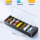HEIYING 7 Days Pill Organizer with Aluminum Shell for One Week Capacity, Portable Metal Pill Case to Hold Vitamin, Medicine, Supplements