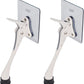 One-Touch Doorstop Adhesive Bracket (White, 6inch x 2pack)