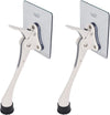 One-Touch Doorstop Adhesive Bracket (White, 6inch x 2pack)