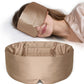 Zenssia Satin Sleep Mask for Women and Men, Lightweight Padded Eye Mask with Adjustable Strap, Comfort Blackout for Travel and Nap - Taupe