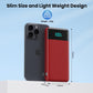Portable Charger for iPhone with Built in Cables and Wall Plug,Upgraded 13800mAh Fast Charging USB C Power Bank,4 Outputs Travel Essential Battery Pack Compatible with iPhone 15/14/13/12,-Red