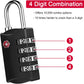 ZHEGE Travel Locks 2 Pack, TSA Locks for Luggage with Flexible Cable (30 Inch) for Gym, Suitcase, Backpack, Baggage, Easy Read Dial with Alloy Body (2 Pack, Black)