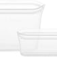 Zip Top Reusable Food Storage Bags | 2 Bag Set [Frost] | Silicone Meal Prep Container | Microwave, Dishwasher and Freezer Safe | Made in the USA
