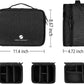 Travel Electronics Organizer, Waterproof Cable Organizer Bag for Electronic Accessories Double Layer Large Shockproof Cable Storage Bag for Cord, Power Bank, Tablet(Up to iPad 11 inch) - Black