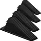 Frienda 4 Pcs Jumbo Door Stoppers Heavy Duty Door Stopper Tall up to 2inch Tall Wedge TPR Large Wedge Stackable Big Rubber Doorstop for Hotel Carpet Hardwood Concrete and Tile (Black)