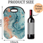Wine Carrier Tote Personalized Bag for 2 Bottles - Neoprene Wine Bottle Holder with Carry Handle, Wine Protective Bag Insulated Bag Beer Cans Water Bottle Holder for Travel Picnic,Style25