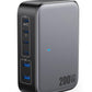 USB C Charger Block 200W with Wall Plug,6 Ports GaN IV Charging Station Hub,QC4.0+PD 65W USB C Laptop Charger Adapter Compatible with MacBook Air/Pro,DELL,iPhone 16/15/14,iPad,Steam Deck,Galaxy-Black - Roamly