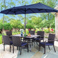 Wicker Patio Dining Chairs Set of 2 with Removable Cushions (2 Count)