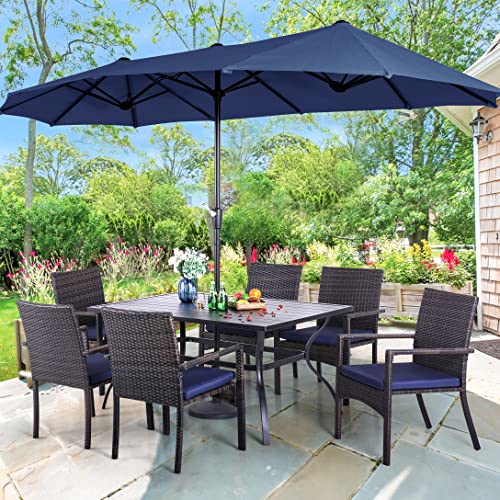 Wicker Patio Dining Chairs Set of 2 with Removable Cushions (2 Count)
