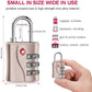 ZHEGE Luggage Locks, TSA Approved Locks, 3 Dial Zipper Lock with (80CM) Cable for Suitcases, Backpack, Baggage (Rose Gold, 2 Pack)