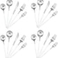 Gugrida 20-Piece 18/10 Stainless Steel Flatware Silverware, Luxury Dinnerware Set Travel Cutlery Tableware Include Knife Fork Spoon Service for 4, Dishwasher Safe (White Handle Matte Silver)