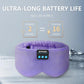 Sleep Mask Bluetooth 5.4 Headphones Soft Wireless Headband Eye Mask Blackout with Microphone (Lilac)