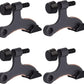 HOMOTEK 4 Pack Hinge Pin Oil Rubbed Bronze Door Stopper,Adjustable Deluxe Heavy Duty Door Stopper 2-1/2"x1-3/4”,with Black Rubber Bumper Tips
