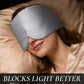 Zenssia Satin Sleep Mask for Women and Men, Lightweight Padded Eye Mask with Adjustable Strap, Comfort Blackout for Travel and Nap - Silver Grey